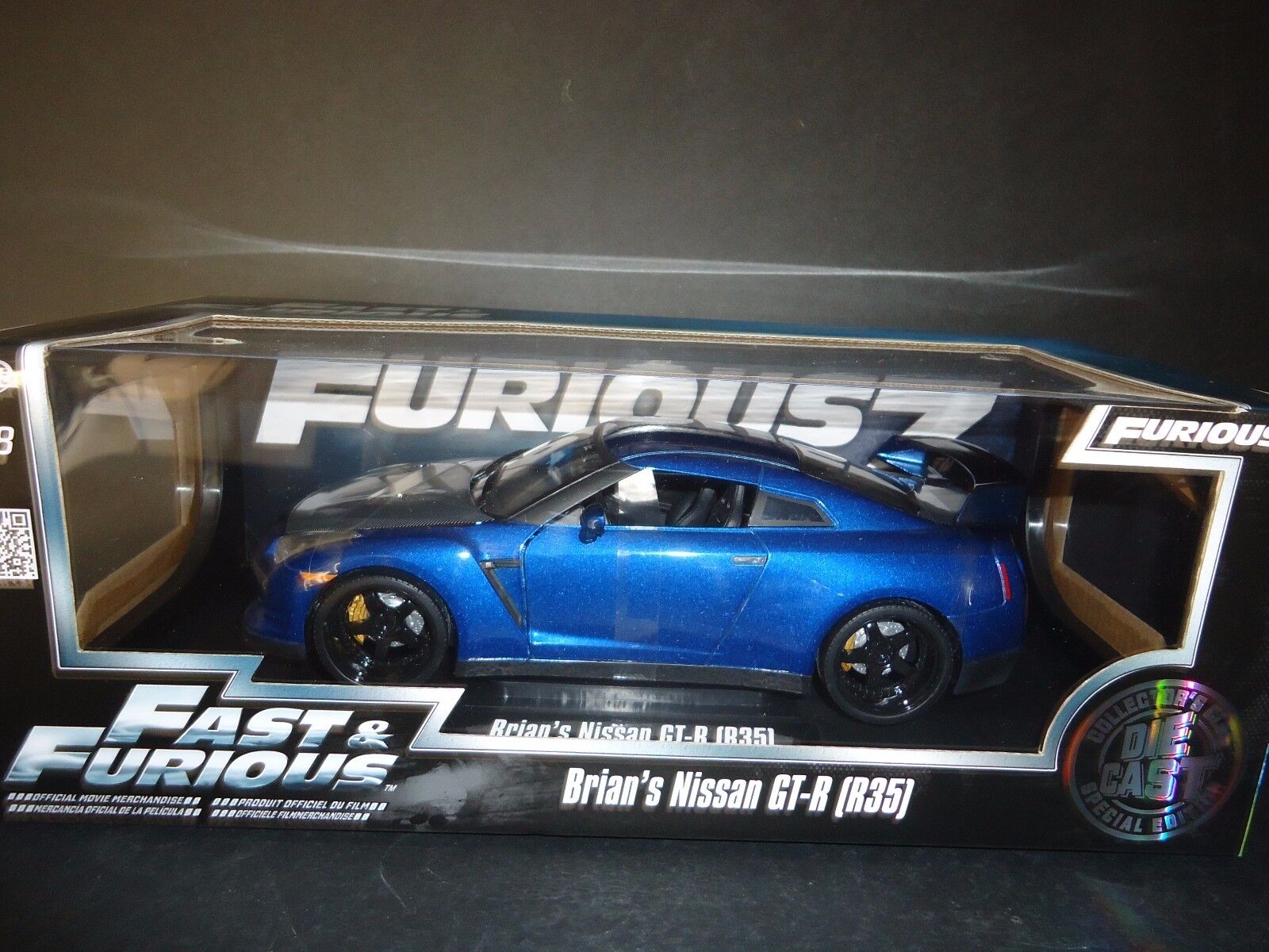 Jada Toys (1:10) Nissan RX-7 Fast & Furious Drift Battery-Powered RC Car,  GT-R R35 