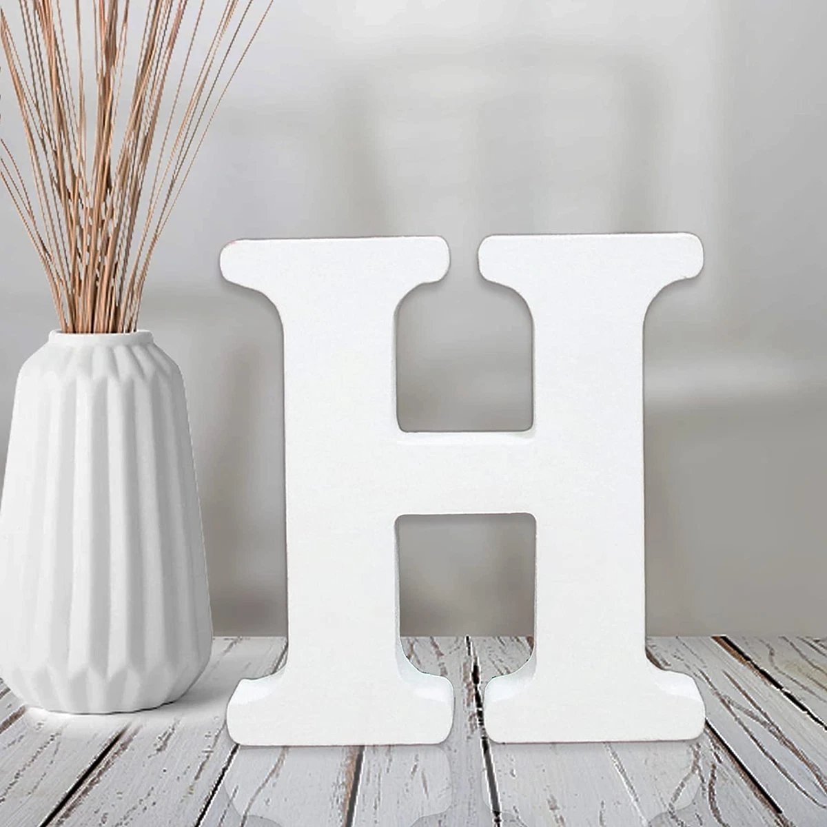 4 Inch White Wood Letters Unfinished Wood Letters for Wall Decor
