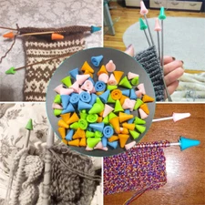 20Pcs Mixed Color Knitting Needles Point Protectors Household Sewing Machine DIY
