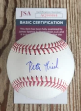Peter Thiel Signed OMLB Baseball w/ JSA COA #AQ94484 PayPal Palantir Elon Musk