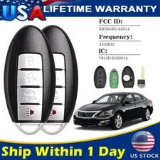1/2pcs For 2013 2014 2015 Nissan Altima Smart Remote Key Fob S180144018 4 Button