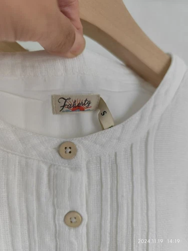 Abito Faherty Isha Gemina manica corta bianco nuovo senza etichette $178 - Foto 12 di 14