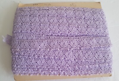 Vintage Sewing Trim -Lavender - Cotton - Scalloped Edge - 1'' wide - 31  Yards