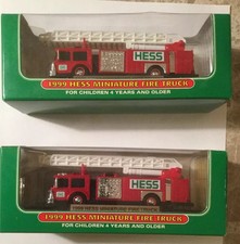 1999 hess miniature fire truck worth