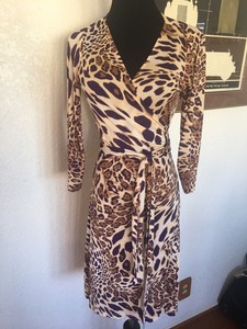 tahari leopard dress