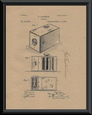George Eastman Autograph Reprint of 1888 Camera On 100 Year Old Paper P076