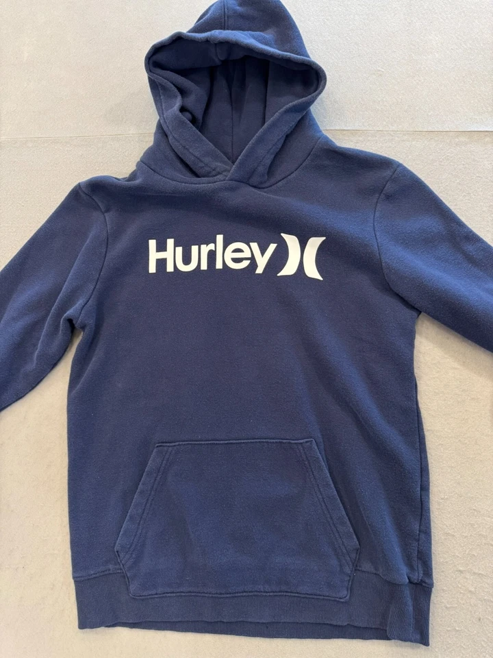Hurley Sweatshirt Youth Teen Boy's XL Navy Blue Fleece Logo Casual Hoodie - Image 3 of 4