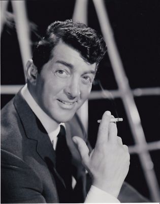 GLOSSY PHOTO PICTURE 8x10 Dean Martin Smoking Black And White