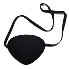 Augenklappe Augenschutz gewölbt Erwachsene schwarz Gummiband