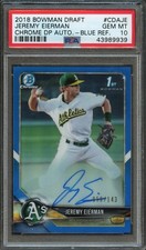 BB - 2018 Bowman Chrome - Blue Ref - #CDAJE - Jeremy Eierman - PSA 10