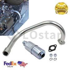 Exhaust Pipe w/Muffler For Honda GX160 GX200 Predator 212cc DuroMax 7 Hp