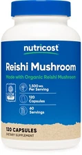 Nutricost Reishi Mushroom Capsules 1500mg, 60 Servings, Made with Organic Reishi