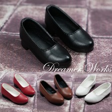 Little PU Leather Shoes Boat Shoes for 1/4 1/3 BJD Doll Black/Red/Brown/White DZ