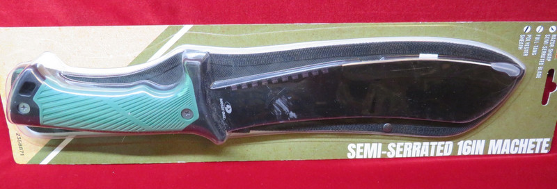 Mossy Oak Semi Serrated 16" Machete Knife Full Tang with Sheath, New in Package