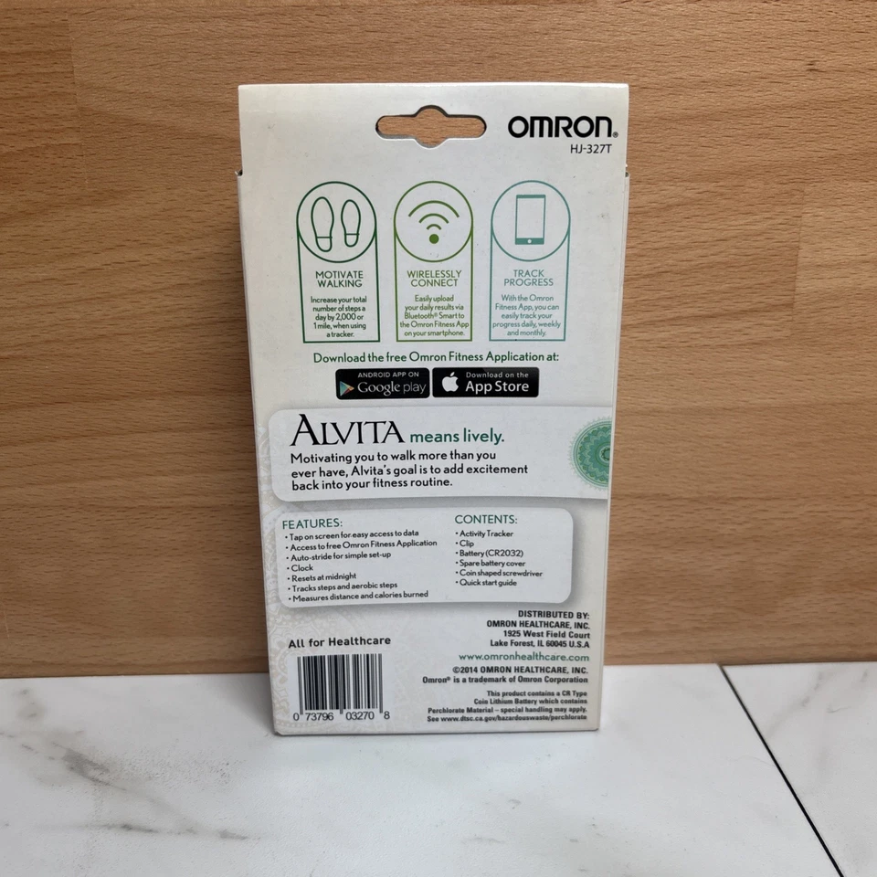 Omron Alvita Wireless Activity Tracker Bluetooth Smart HJ-327T  - Image 3 of 4