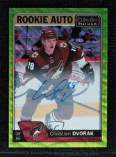 2016-17 O-Pee-Chee Platinum Rookie Emerald Surge 6/10 Christian Dvorak Auto 2tb