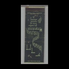 Matchbook Cover Music Related David Dean Smith Magnavox Radio & Phonographs