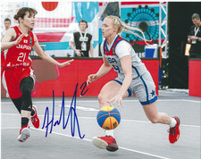 HAILEY VAN LITH Signed 8 x 10 Photo WNBA Basketball USA Olympics Connecticut SUN