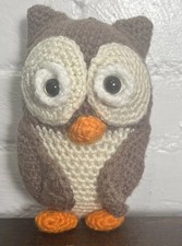 Baby Owl Plush Handmade Crochet Plushie Amigurumi Stuffed Toy