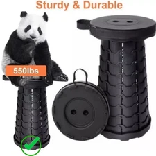 Folding Stool Portable Telescopic Chair Seat Camping Retractable Outdoor Fishing
