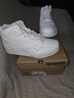 READ DESCRIPTION!Reebok BB4600 Classic White Leather Mid Top Sneaker Wide size 7