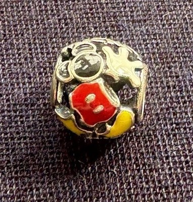 Authentic Pandora Charm Disney Parks Mickey Mania 791459ENMX Sterling Silver
