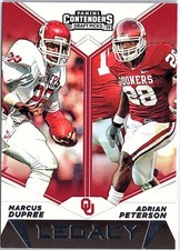 2019 Panini Contenders Draft Picks Collegiate #14 Marcus Dupree Adrian Peterson