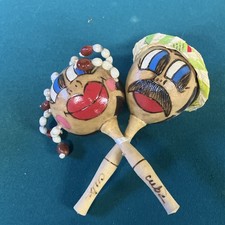 Cuban Maracas Pair Caribbean Islands Souvenir