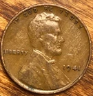 1941 Lincoln Wheat Cent Streaky Woody Wood Grain Improper Alloy Mix Error Penny