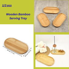 Wooden Bamboo Serving Tray Tea Cup Trays Fruit Plate Storage Pallet