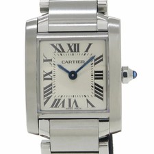 CARTIER Tank Française Sm W51008Q3 Ladies Used Watch #1123518