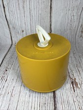 VINTAGE DISK-GO CASE LOT RETRO RECORDS HOLDER 45 RPM VINYL MUSIC MUSTARD YELLOW