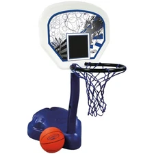 Durable Poolside Basketball Game with Pro-Style Ball - Family-Friendly Fun
