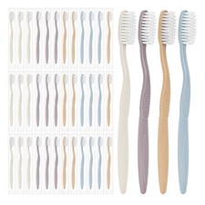40-Pack Individually Wrapped Toothbrushes with Tongue Scraper  Bulk Soft Bri...