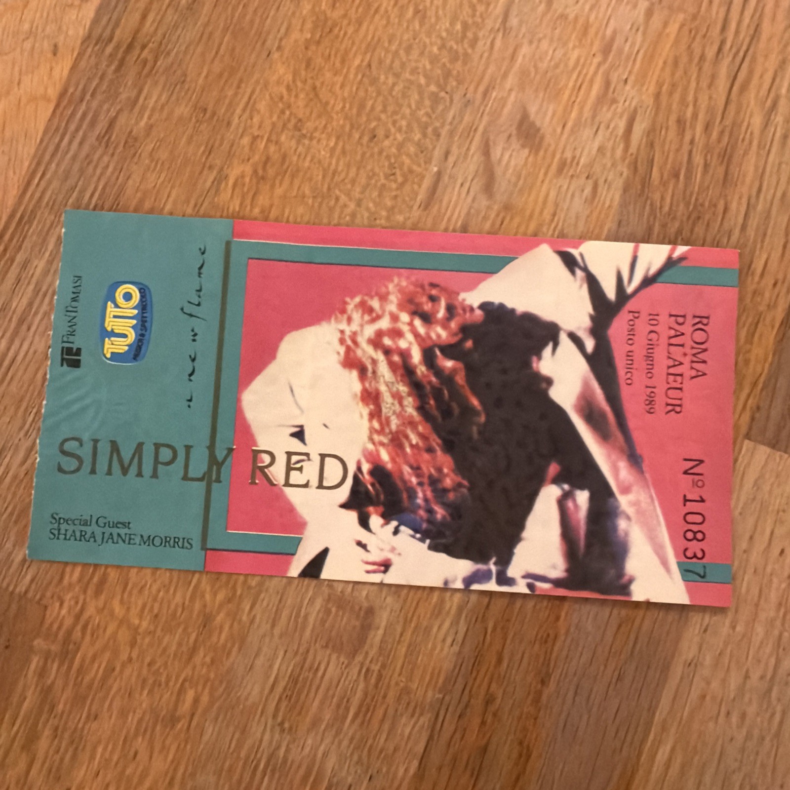 Biglietto -  Simply Red Roma 10 giugno 1989