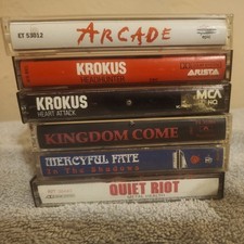 Cassette Tapes Lot Of 6 Heavy Metal Krokus Quiet Riot Mercyful Fate Arcade