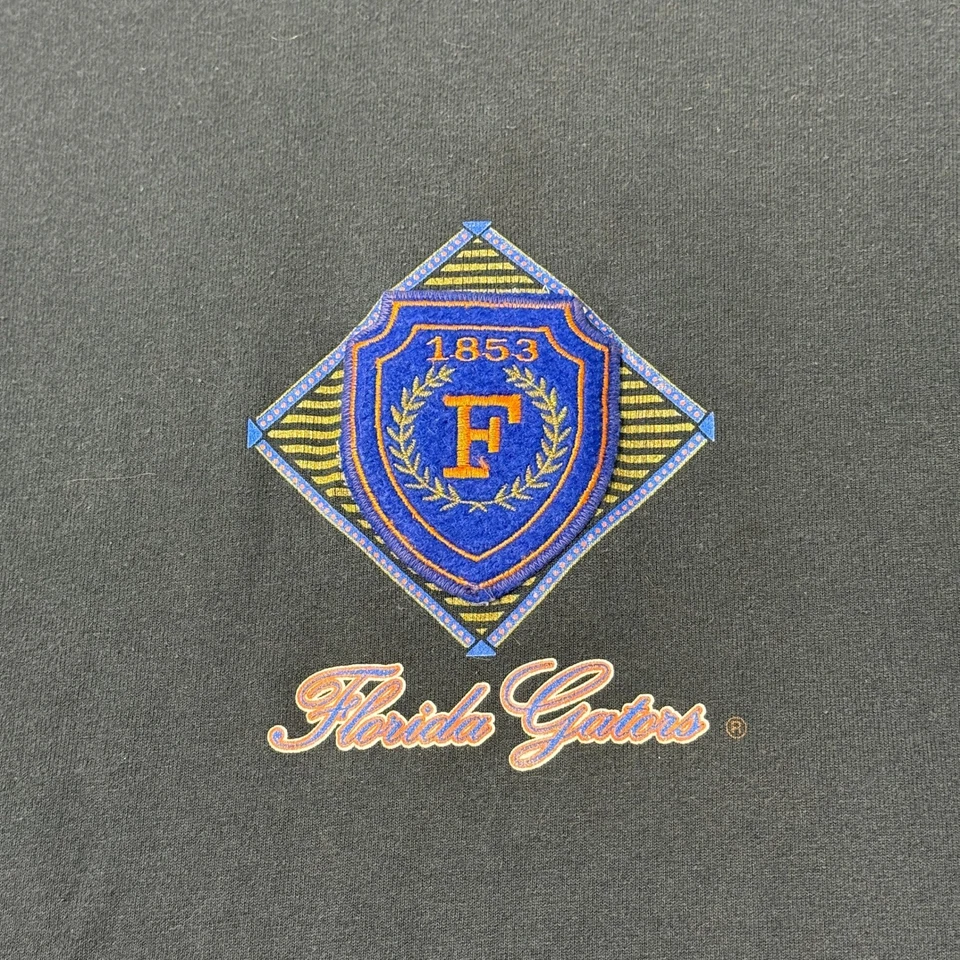 Sudadera con Capucha Vintage Años 90 University of Florida Gators Colorblock Nuez moscada Negra Grande Foto 2 de 4