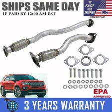 Front Exhaust Flex Pipe for 2013 2014 2015 2016-2019 Ford Explorer 3.5L Ecoboost