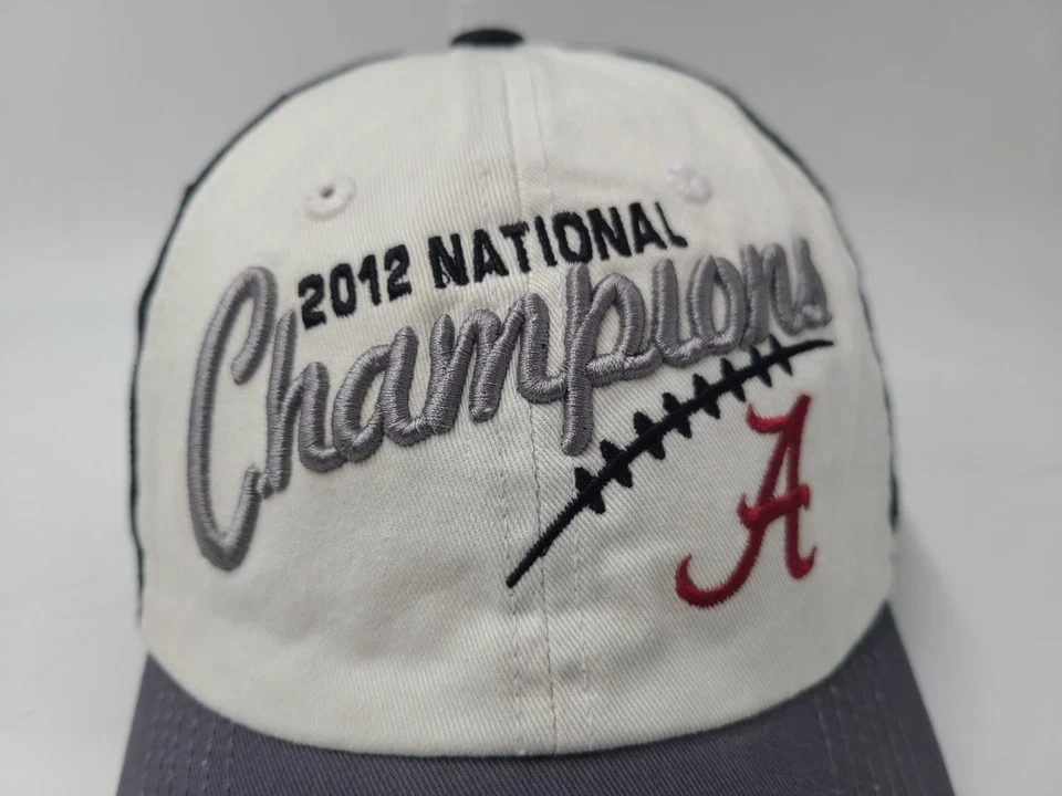 Boné chapéu futebol americano NCAA University of Alabama Crimson Tide 2012 National Champions - Imagem 4 de 4