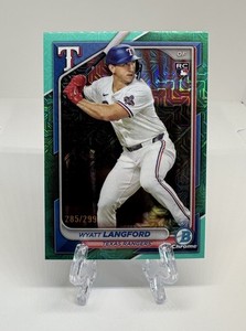2024 Bowman Chrome - Wyatt Langford #71 Aqua Mojo Refractor /299 (RC)