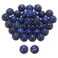 50pcs Lapis Lazuli Blue Natural Stone Beads 10mm Round Loose Bead