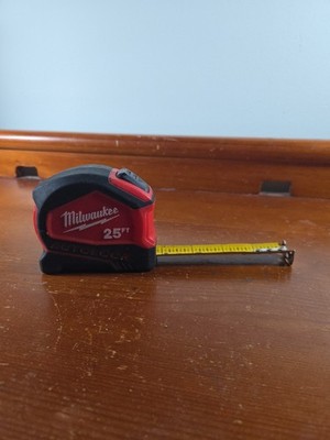 Milwaukee 25 ft. Compact Auto Lock Tape Measure with Fractional Scale