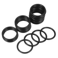 "20 StüCk 1\" O-Ringe, Galvanisierte Zinklegierung, O-Ring-Schnalle, Mattschwarz"