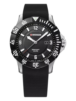 #ad Wenger Swiss Army Men#x27;s 01.0641.132 Seaforce Black Dial Watch 43 mm $164.95