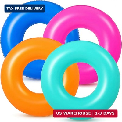 4 Pack 42 Inch Large Adults Pool Float Tubes Inflatable Swim Tubes Swimming Pool
