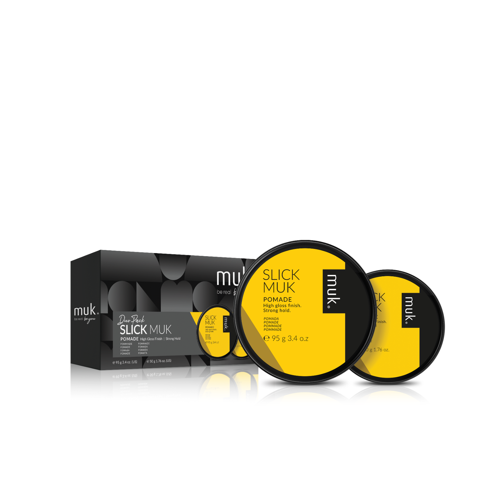 Slick Muk Hair Pomade Gift Pack- 1x 95g & 1x 50g Tin- 2025/26 Gift Packaging