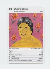ROBERTO DURAN Very Rare Swedish BOXING CARD