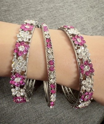 Armreifen Armbänder Silber und Rosa