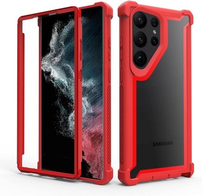 Phone Case for Samsung Galaxy S23 Ultra 5G Rugged Shockproof Heavy Duty Red