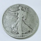 1937 50C Walking Liberty Half Dollar 90% Silver Circulated Coin #6286